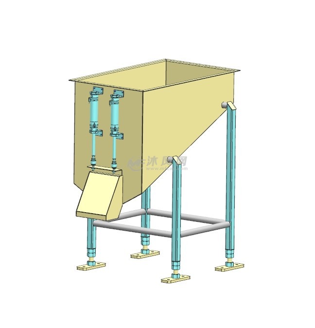 双气缸控制料斗阀门模型设计
