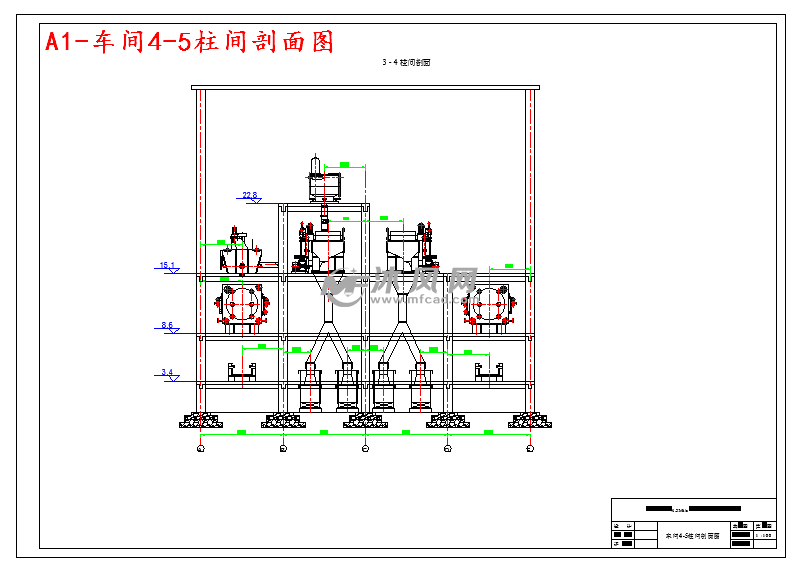 a1-车间4-5柱间剖面图