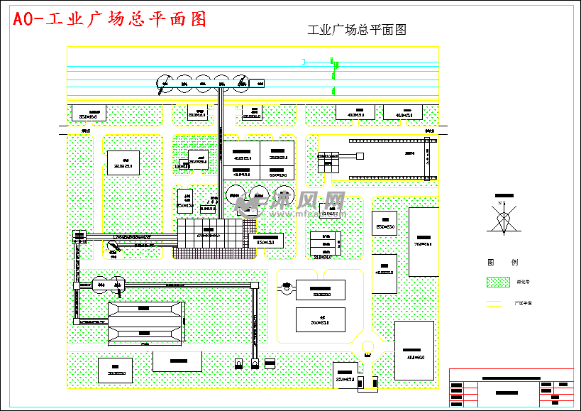 a0-工业广场总平面图