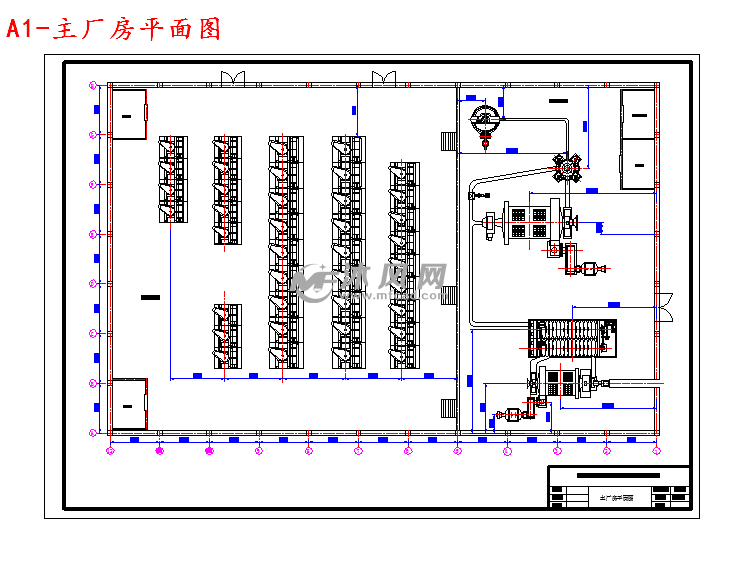 a1-主厂房平面图