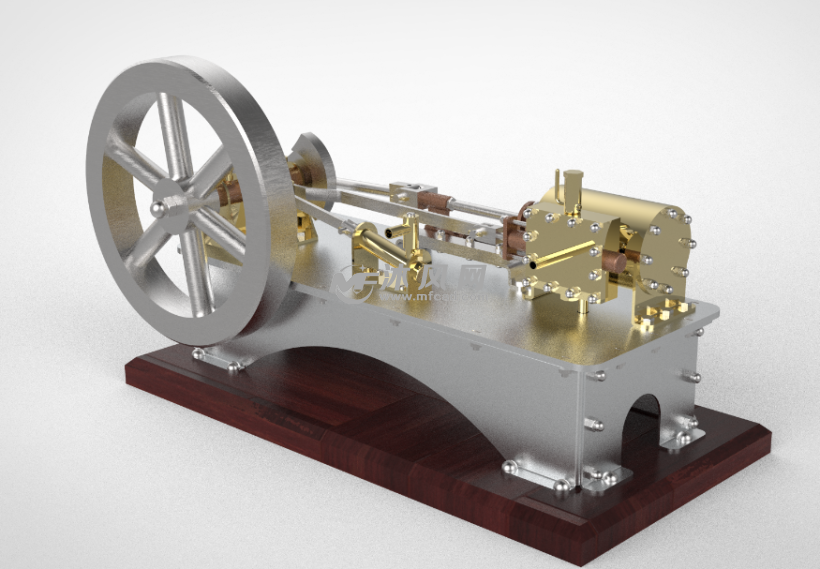 单缸卧式蒸汽机结构模型