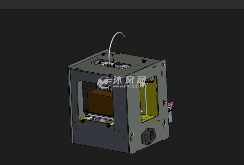 小型闭式3d打印机结构模型