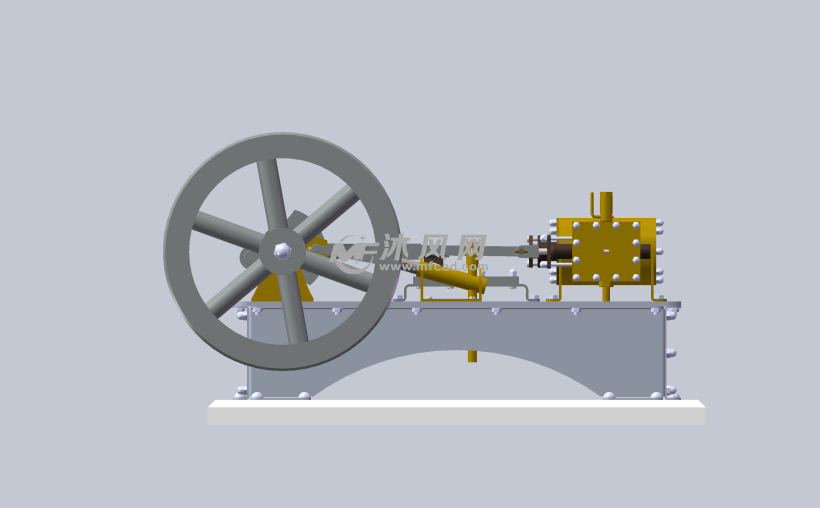 单缸卧式蒸汽机结构模型