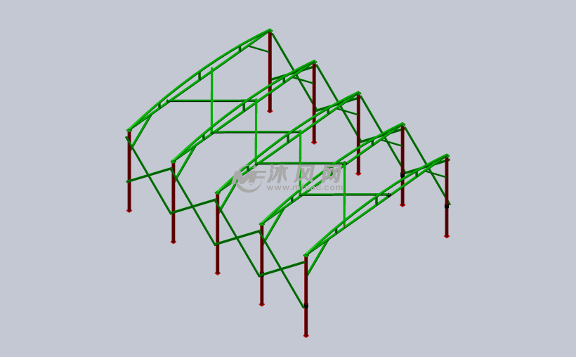prt-上下二等角轴测结构图尺寸图推拉棚骨架.prt-下推拉棚骨架.
