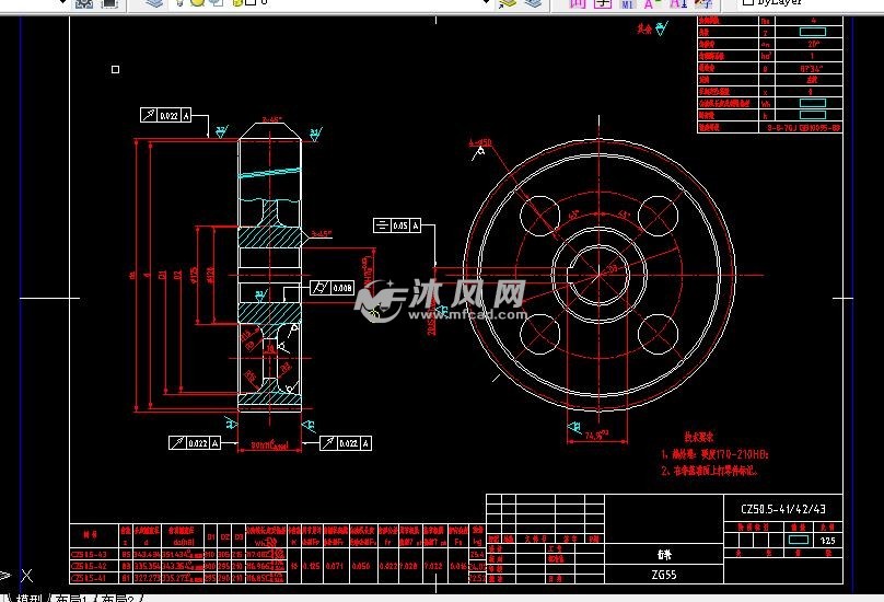 非标被动多齿轮轴装配及零部件加工图