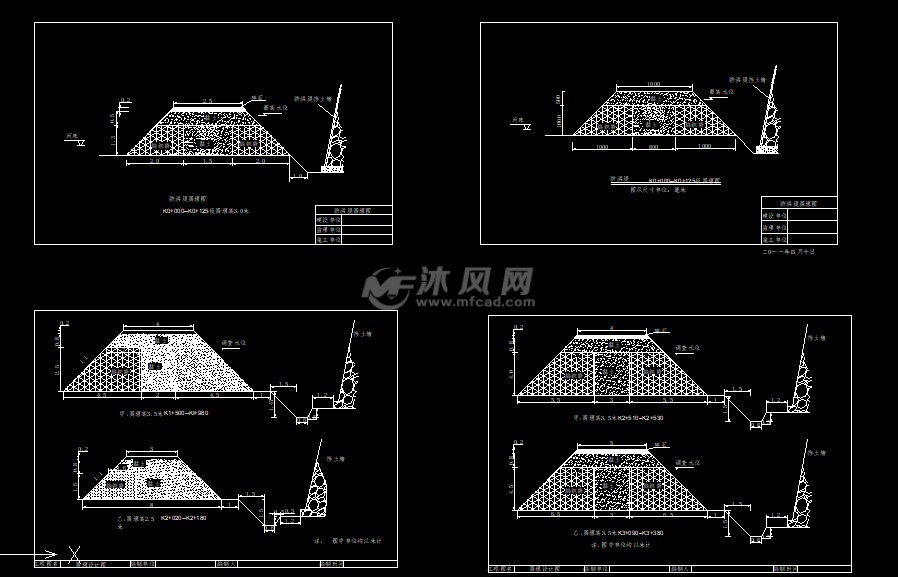 防洪堤围堰施工图