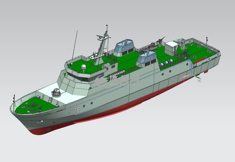 军舰船只三维模型