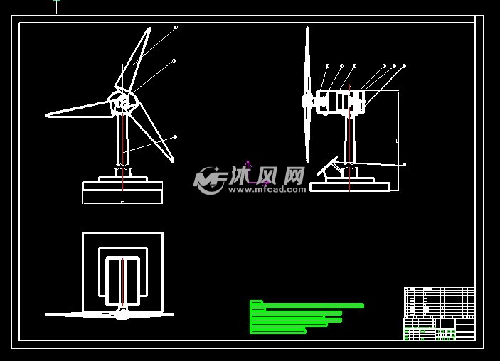 风力发电机设备 - 电机图纸 - 沐风网