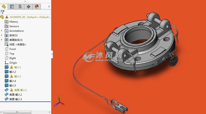 6种消防炮组装零件模型