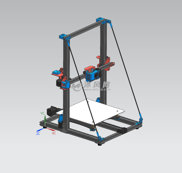 桌面3d打印机三维结构