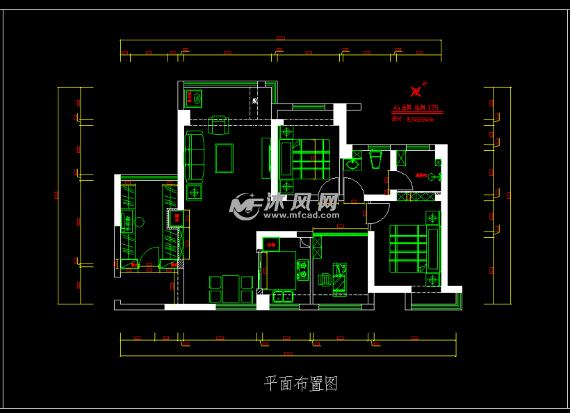 深圳冠铭花园06户型设计图纸