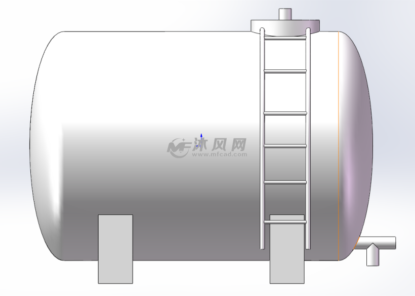 卧式储水罐 - 储存压力容器图纸 - 沐风网