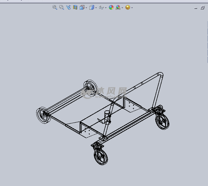 移动型工具车设计模型 - 工位器具图纸 - 沐风网