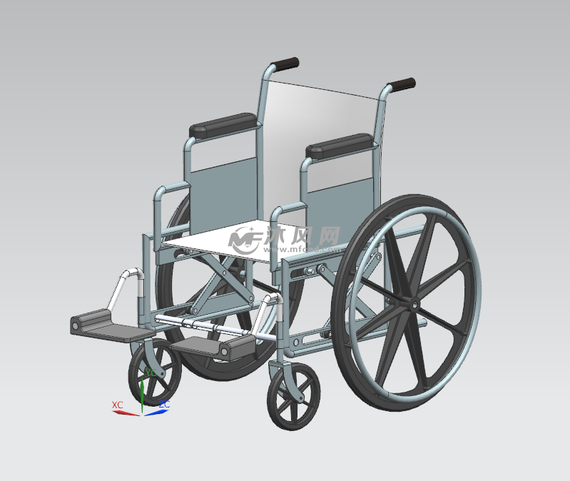 辅助移动工具轮椅三维结构