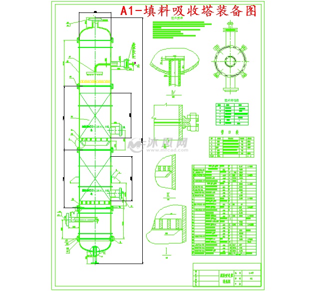 a1-填料吸收塔装备图