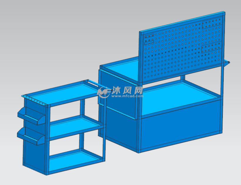 移动工具柜三维 - 零部件模型图纸 - 沐风网