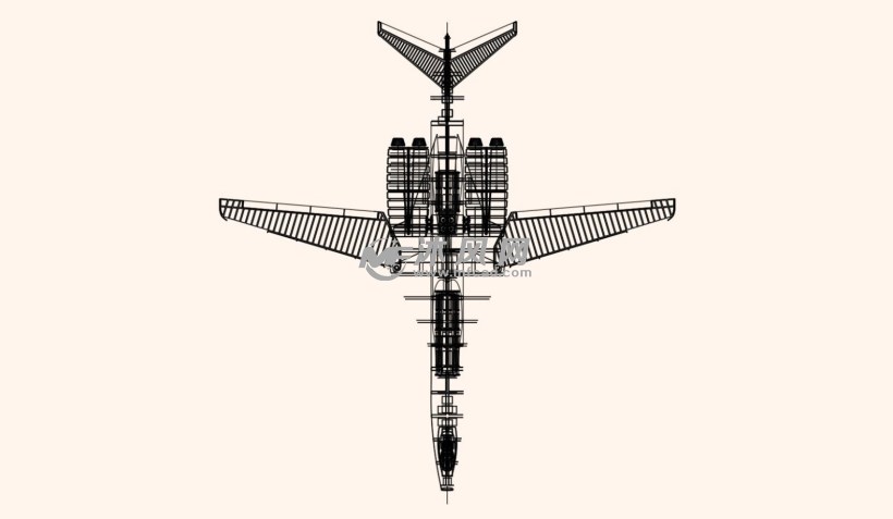 b-1b轰炸机造型 航空航天图纸 沐风网