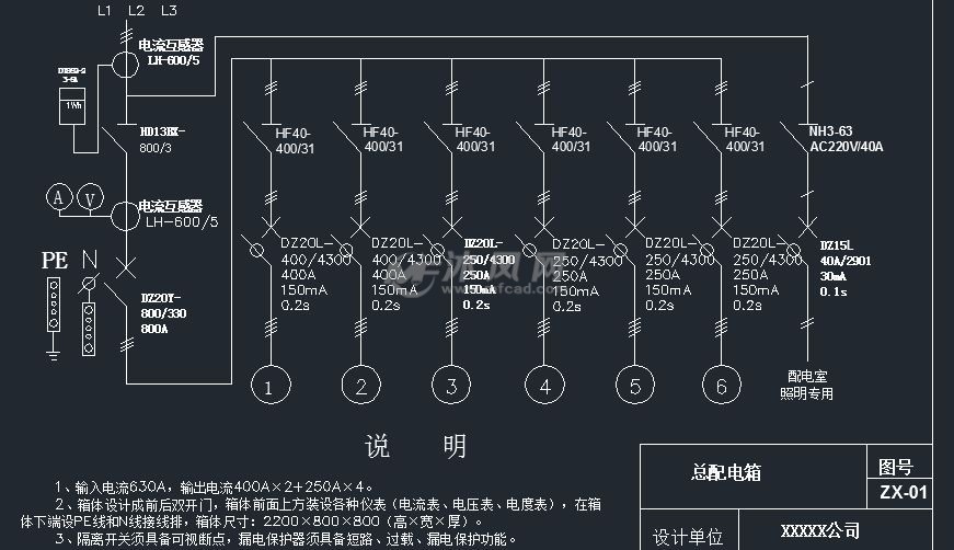 省双优工程临时用电配电箱系统图