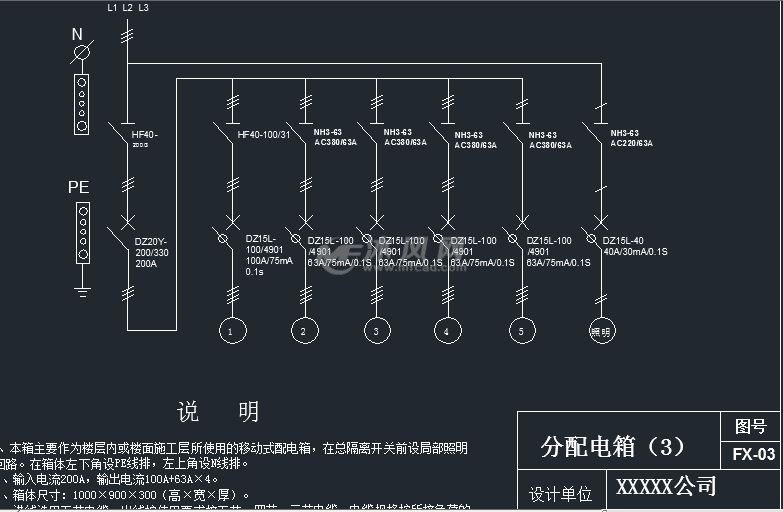 省双优工程临时用电配电箱系统图