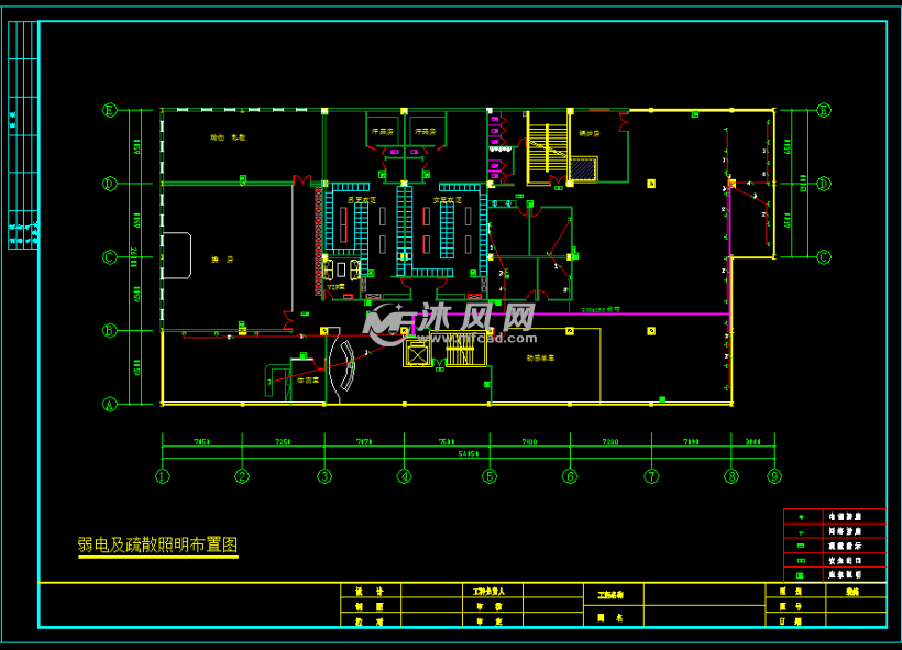 弱电及疏散照明布置图