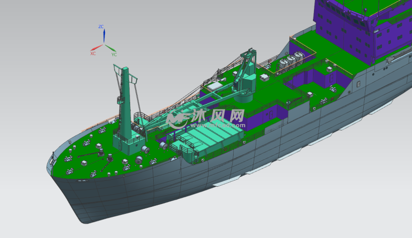海上作业船三维设计 - 海洋船舶图纸 - 沐风网