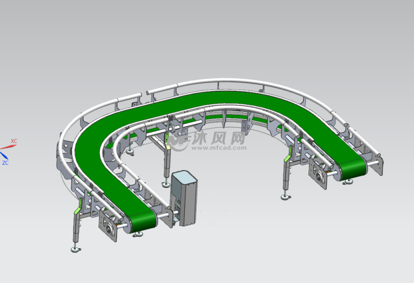 环形传送带三维模型整体结构