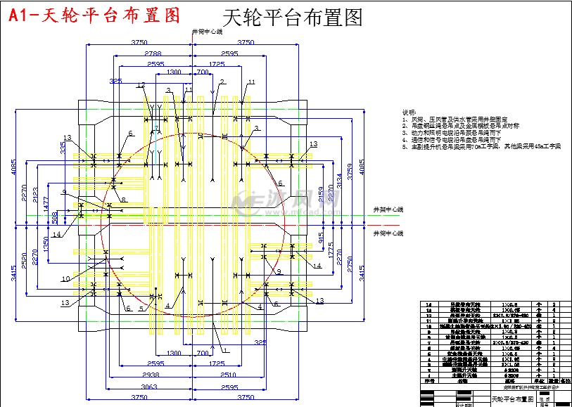 a1-天轮平台布置图