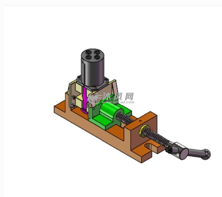 销轴卡具sw模型