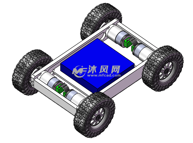 地面机器人底盘结构sw模型(agv)