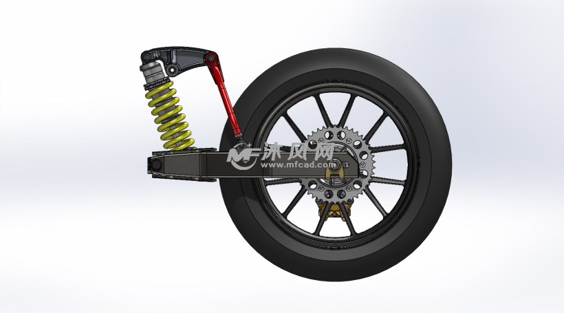 摩托车后轮悬挂模型