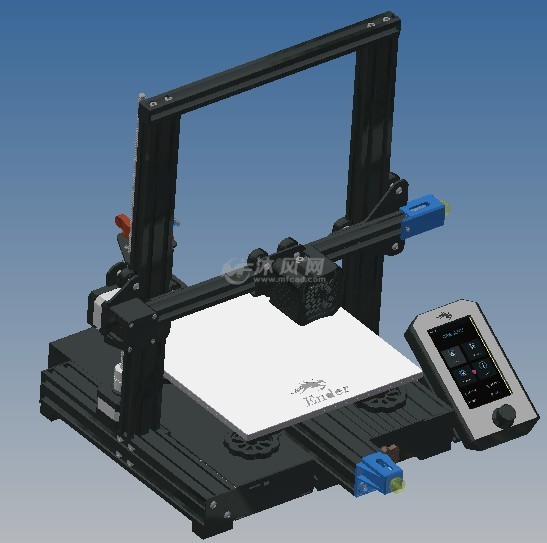 此ender3 v2 3d打印机外观设计非常合理,全铝合金机身.