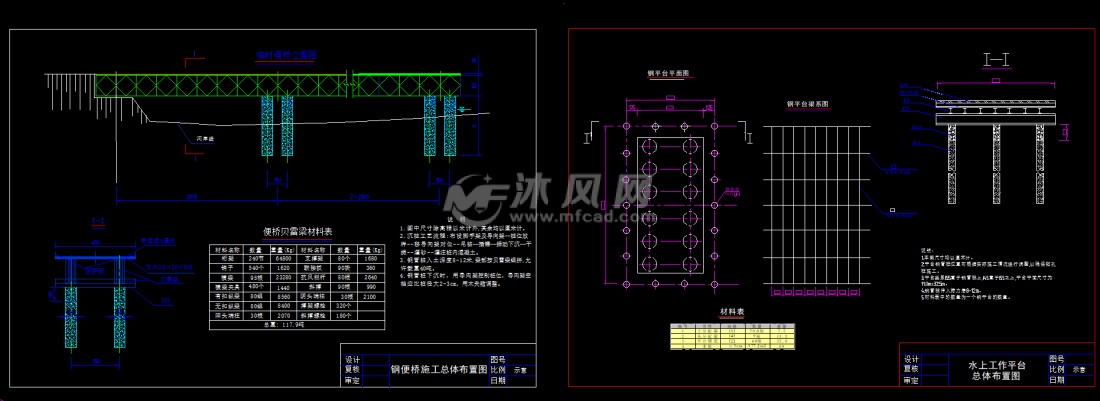 钢便桥施工总体布置图