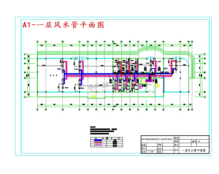 a1-一层风水管平面图