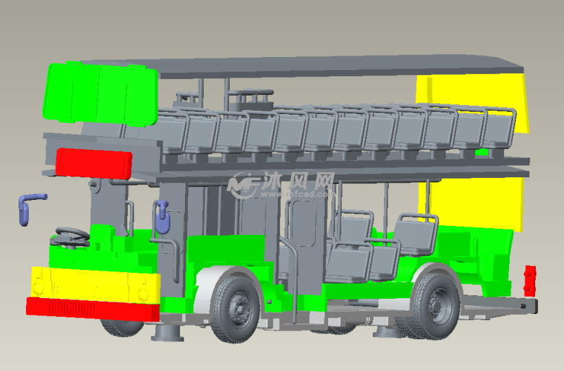 双层巴士即双层的公共汽车(double-decker bus), 是指载客车厢由上下