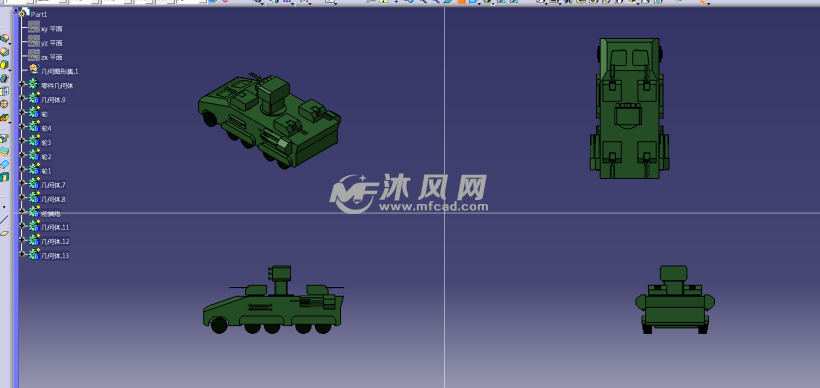 地面装甲车参考模型