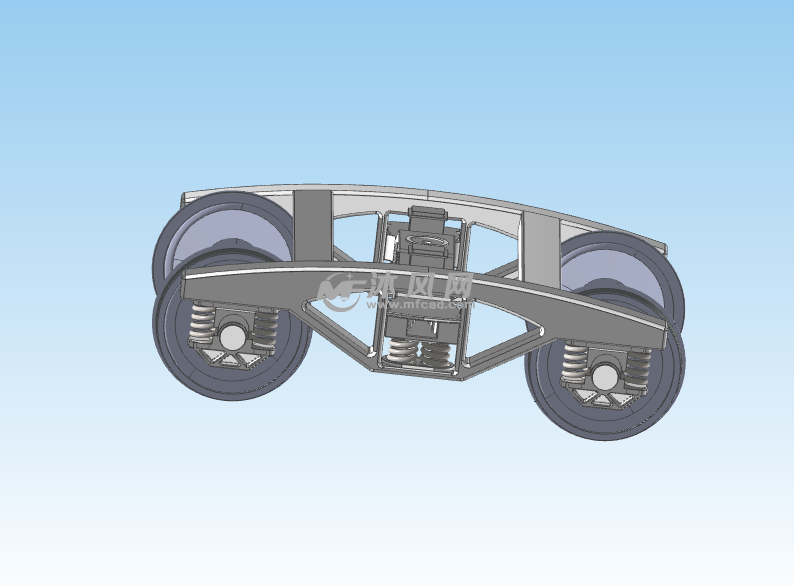 双悬挂转向架结构模型