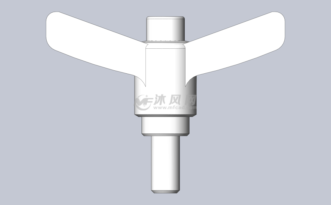 蝶形固定把手模型