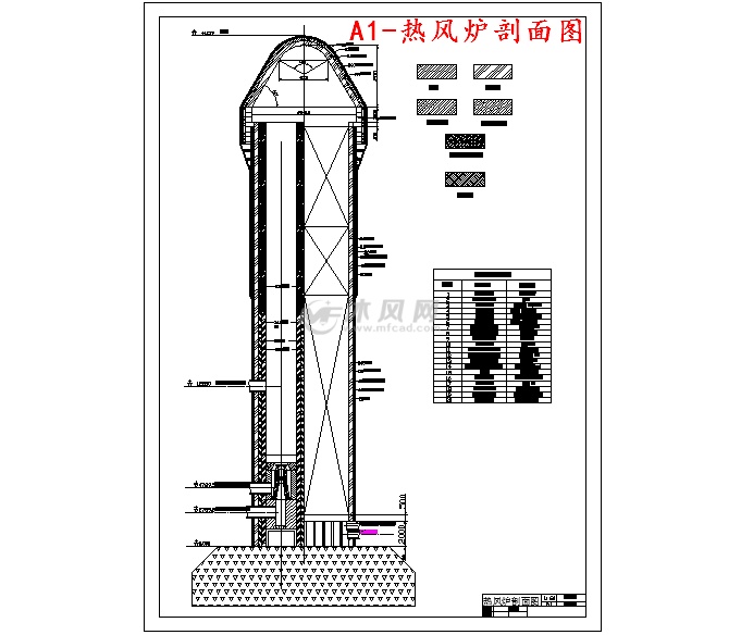 a1-热风炉剖面图