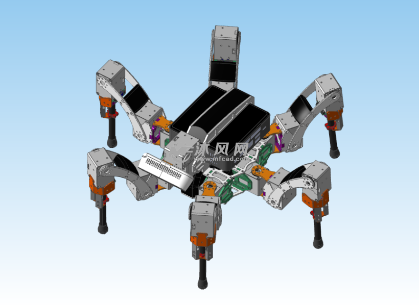 六足机器人结构模型设计