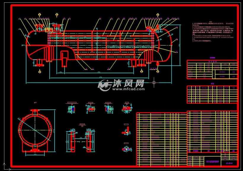 浮头式换热器的设计图