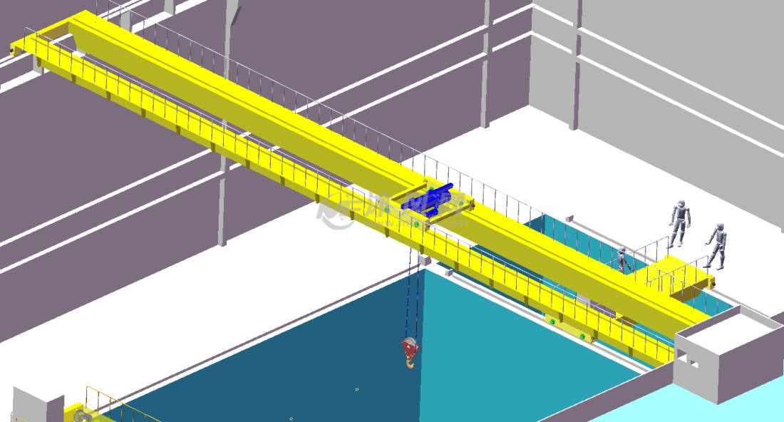 双梁桥式起重机三维示意图