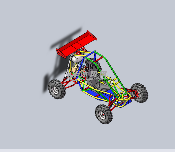 卡丁车结构模型设计 玩具公仔图纸 沐风网