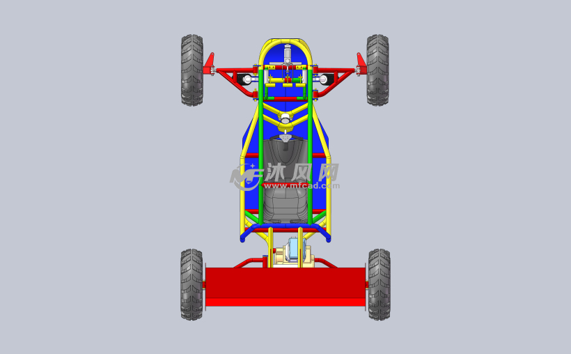 卡丁车结构模型设计 玩具公仔图纸 沐风网