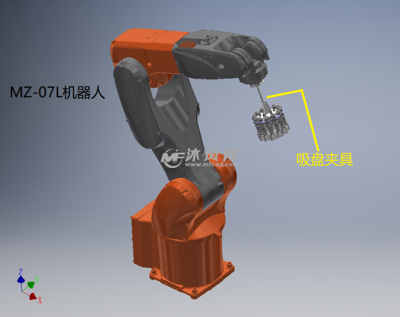 带吸盘夹具的那智机器人