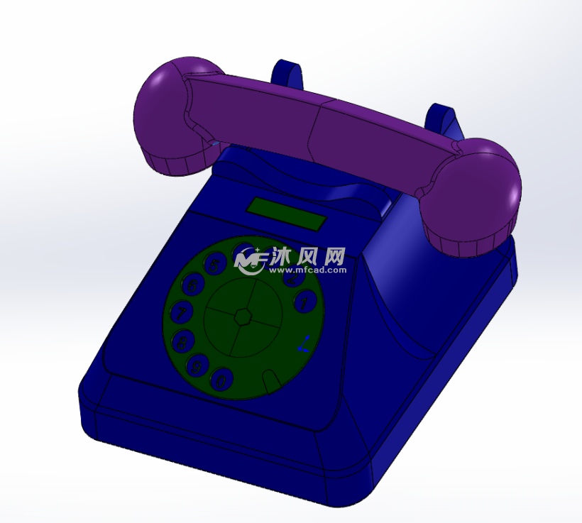 老式座机电话三维模型