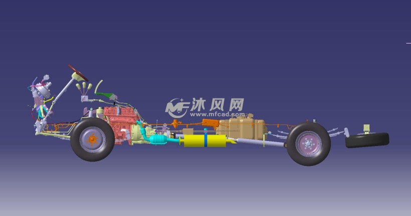小货车底盘布置结构模型