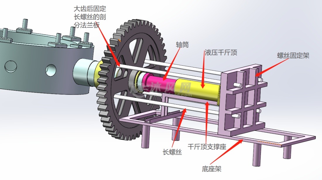 精炼设备大齿拆装工装设计图