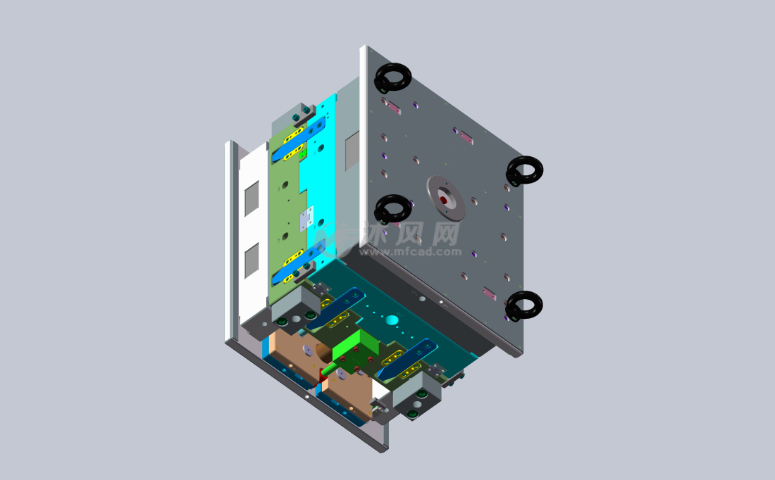 汽车a柱注塑模具3d设计