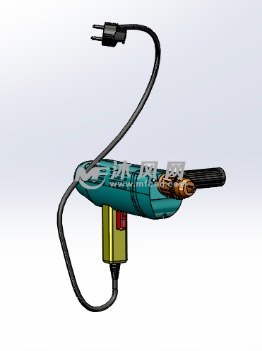 手持式电钻3d设计图纸 电动工具图纸 沐风网