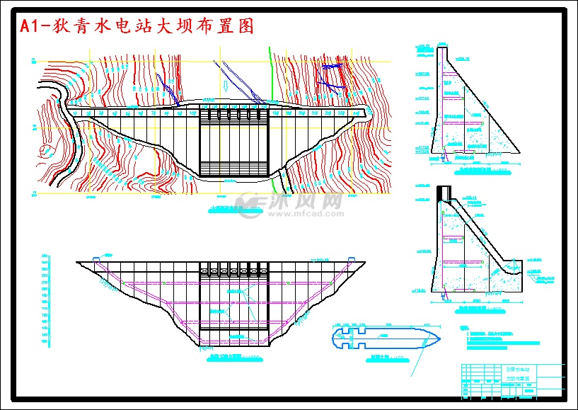 a1-狄青水电站大坝布置图